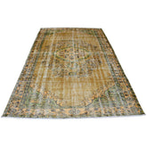 Geel vintage vloerkleed - 287x182 cm - HANDGEMAAKT