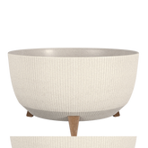 Doppio Bloempot op Poten - H22 x Ø47 cm - Polypropyleen - FSC Mix - Off White