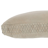 J-Line kussen Geweefd - leder - grijs - woonaccessoires