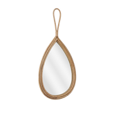 Rainier Wandspiegel - L28 x H59 cm - Rotan - Bruin