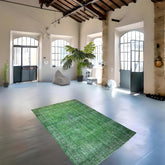 Groen vintage vloerkleed - 262x170 cm - HANDGEMAAKT