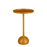 Colin Bijzettafel - H58 x Ø34 cm - Gerecycled Aluminium - 100% FSC - Bruin