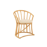 J-Line stoel + kussen - jute/textiel - naturel/wit