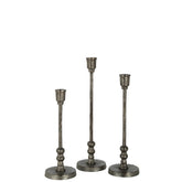 J-Line kandelaar Becca - aluminium - zwart
