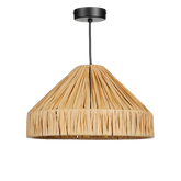 Elisa Hanglamp - H18 x Ø30 cm - Raffia - Lichtbruin