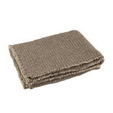 J-Line Plaid Gerafelde Randen Katoen/Polyester Taupe