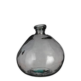 Pinto Vaas - H33 x Ø33 cm - Gerecycled Glas - Antraciet
