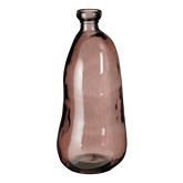 Pinto Vaas - H51 x Ø22 cm - Gerecycled Glas - Donkerbruin