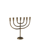 J-Line kandelaar Menorah - aluminium - brons
