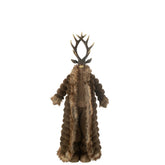 J-Line Hert Staand Jas Resin/Textiel Bruin Small