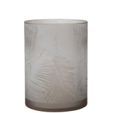 J-Line windlicht Bladeren - glas - beige - extra large