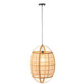 J-Line Hanglamp Ion Linnen/Bamboe Naturel Small