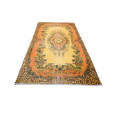 Oranje vintage vloerkleed - 210x116 cm - HANDGEMAAKT