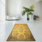 Geel vintage vloerkleed - 292x186 cm - HANDGEMAAKT