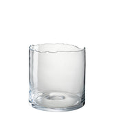 J-Line windlicht Onregelmatige Rand - kaarshouder - glas - transparant