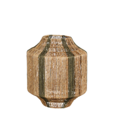 Liliano Lantaarn - H36 x Ø30 cm - Jute - Donkergroen