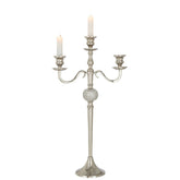 J-Line kandelaar 3 Armen Diamant - aluminium - zilver