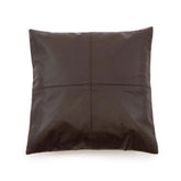 De leren kussenhoes met vier panelen - Choco - 40x40