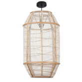 Pella Hanglamp - H58 x Ø33 cm - Linnen - Beige