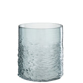 J-Line windlicht Zee - kaarshouder - glas - blauw - small