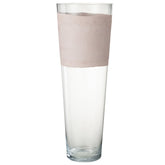 J-Line vaas Delph - glas - transparant/lichtroze - extra large