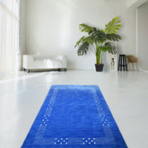 Blauw Gabbeh vloerkleed - 215x140 cm - HANDMADE
