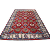 Rood kazak vloerkleed - 300x196 cm - HANDGEMAAKT