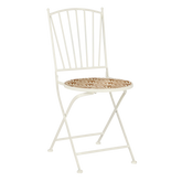 Odile Bistrostoel - L40 x B52 x H89 cm - Metaal - Bruin, Wit
