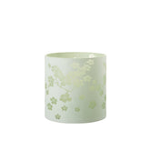 J-Line windlicht Bloemen - glas - groen - extra large