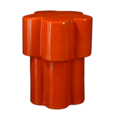 Aita Bijzettafel - H45 x Ø35 cm - Keramiek - Oranje