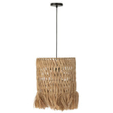 J-Line hanglamp Rond - bananenbladeren - naturel