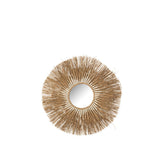 J-Line spiegel Melissa Paille - raffia - naturel/wit - small