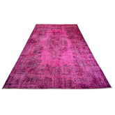Roze vintage vloerkleed - 278x168 cm - HANDGEMAAKT