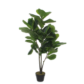 Ficus Lyrata Kunstplant - H120 x Ø60 cm - Groen