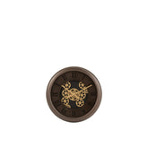 J-Line Radars Romeinse Cijfers klok - metaal - bruin/ goud - Ø 52 cm