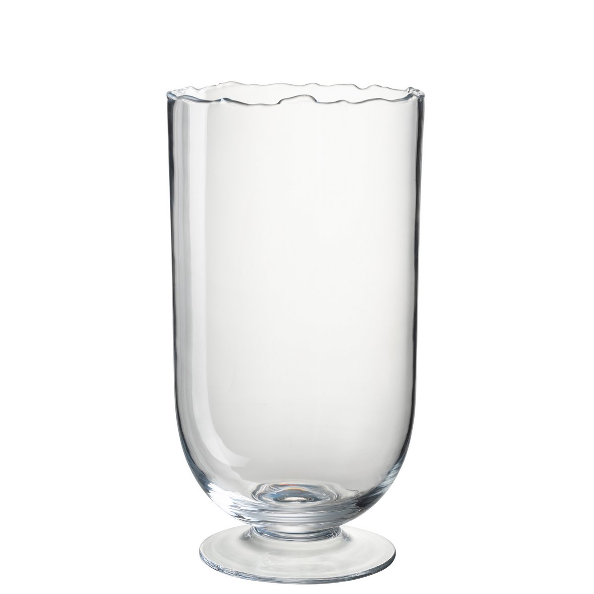J-Line windlicht Onregelmatige Rand - glas - transparant - medium