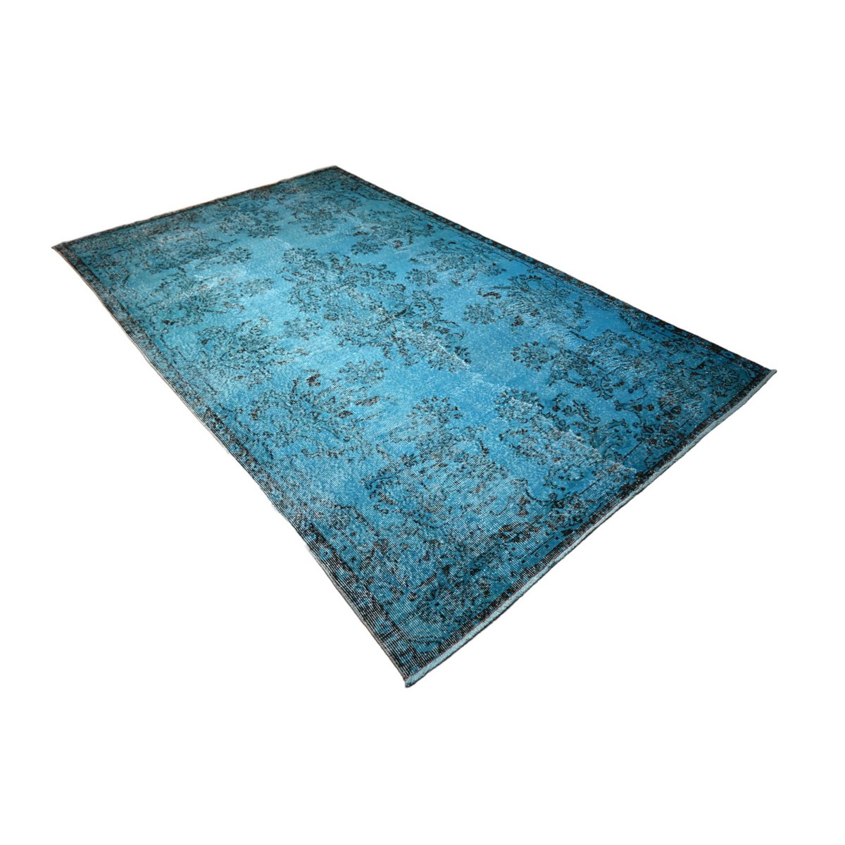 Blauw vintage vloerkleed - 276x170 cm - HANDGEMAAKT