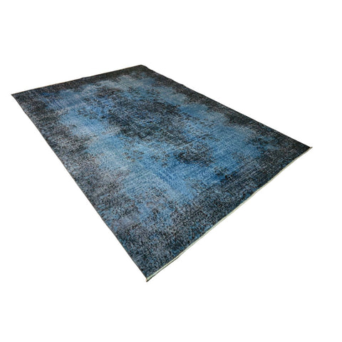 Blauw vintage vloerkleed - 293x197 cm - HANDGEMAAKT