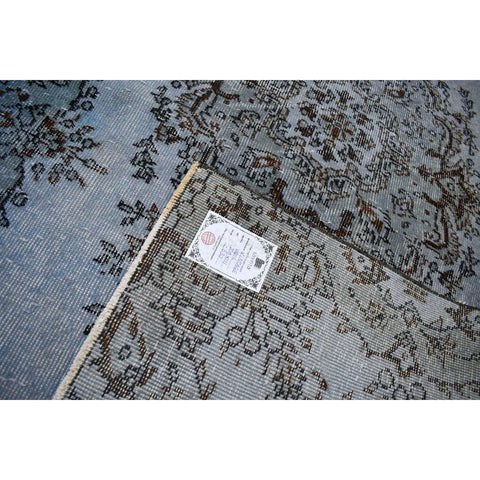 Blauw vintage vloerkleed - 205x111 cm - HANDMADE