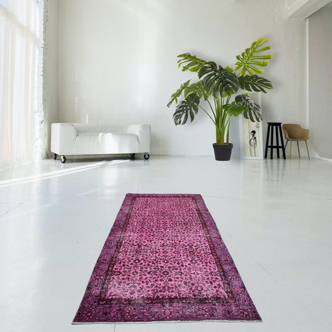 Roze vintage vloerkleed - 193x108 cm - HANDGEMAAKT