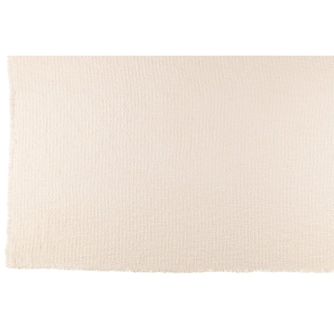 J-Line Plaid Gerafelde Randen Katoen/Polyester Wit