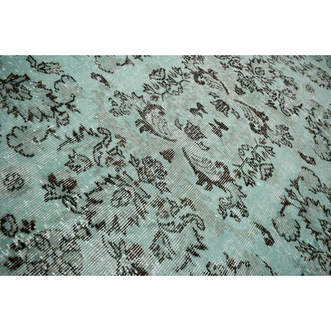 Turquoise vintage vloerkleed - 297x190 cm - HANDGEMAAKT