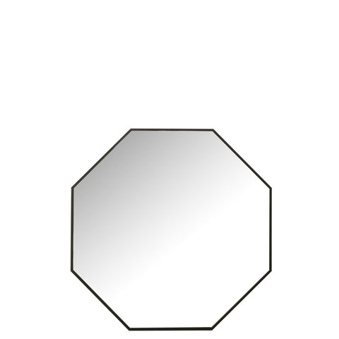 J-Line spiegel Achthoek - glas/metaal - zwart
