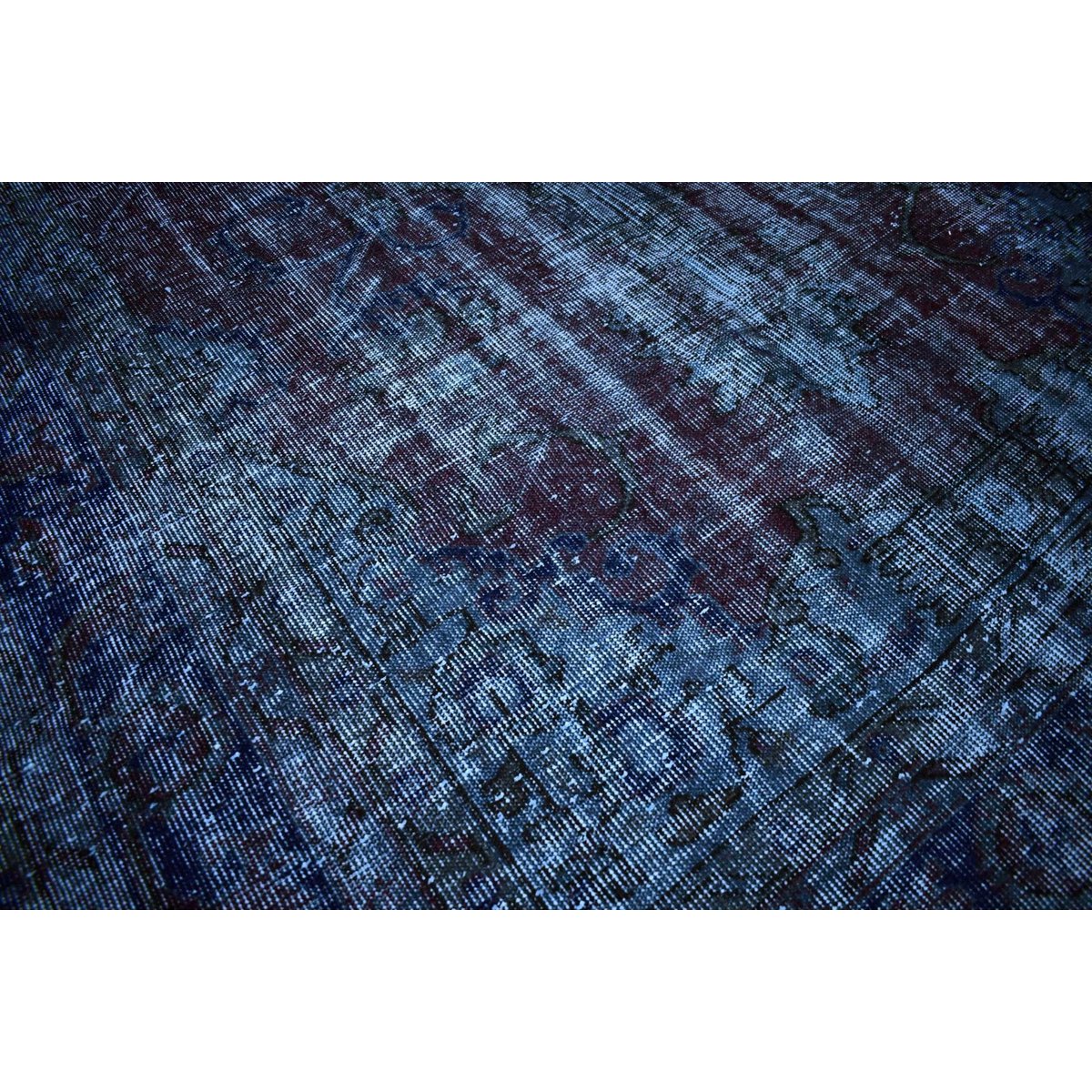 Blauw vintage vloerkleed - 281x174 cm - HANDGEMAAKT