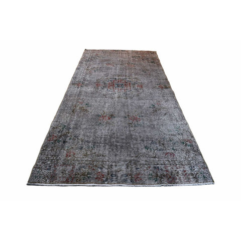 Grijs vintage vloerkleed - 268x127 cm - HANDGEMAAKT