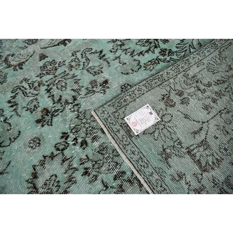Turquoise vintage vloerkleed - 297x190 cm - HANDGEMAAKT