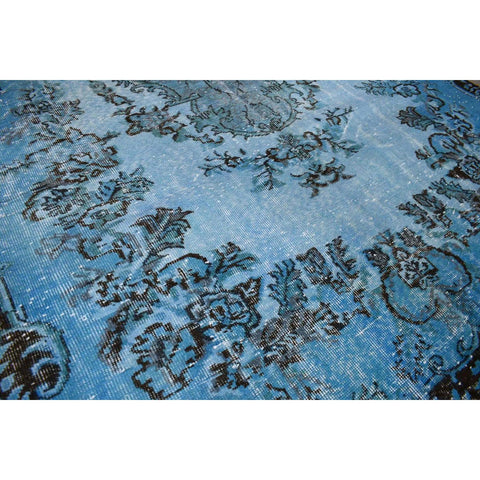 Blauw vintage vloerkleed - 290x175 cm - HANDGEMAAKT