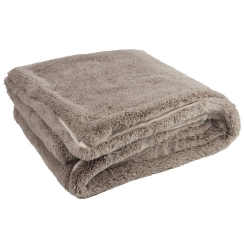 J-Line Plaid Cutie - Fleece Deken – Polyester – 180x130 cm – Muisgrijs