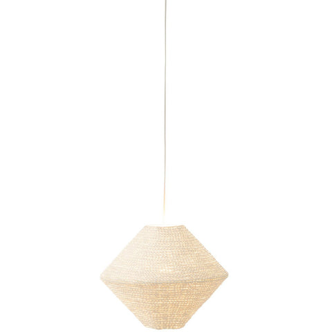 J-Line hanglamp Ufo Raffia - wit - groot