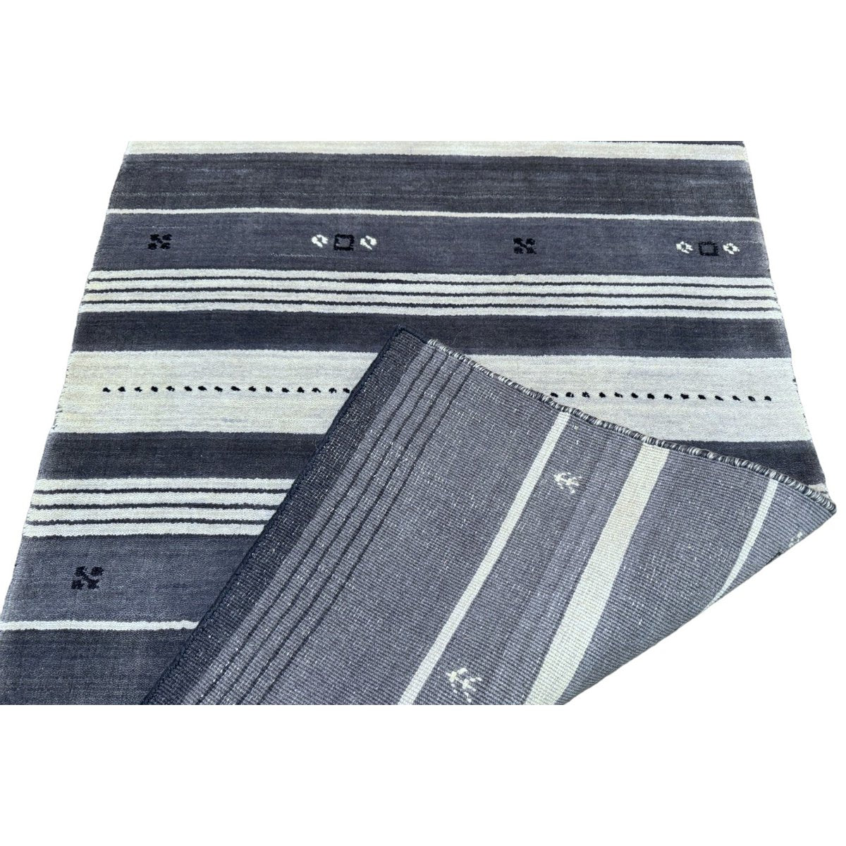 Grijs Gabbeh vloerkleed - 150x90 cm - HANDGEMAAKT